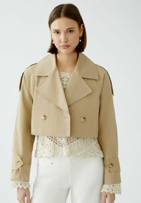 Oui TWILL - Trenchcoat - desert tan