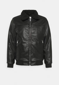 JACKET - Veste en similicuir - black
