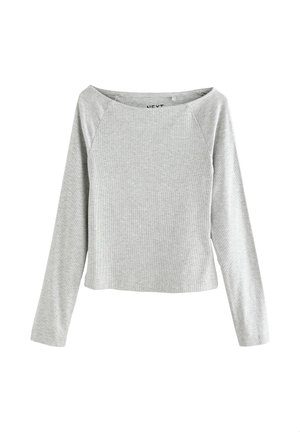 Next REGULAR FIT - OPEN SLASH NECK SOFT TOUCH - Ilgarankovis viršutinės dalies drabužis - grey