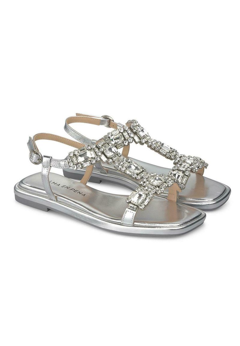 Silver Gemstone Sandals Unisa Shoes Gorgeous Silver Gemstone