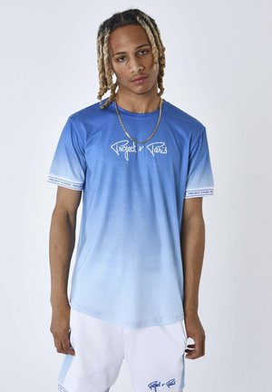 TEE EFFET DÉGRADÉ - Camiseta estampada - bleu
