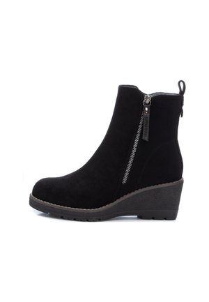 Botines de cuña - black