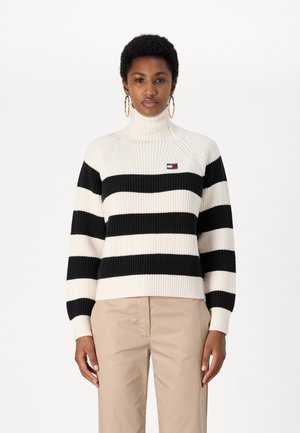 Tommy Jeans MOCK NECK BADGE  - Maglione - black