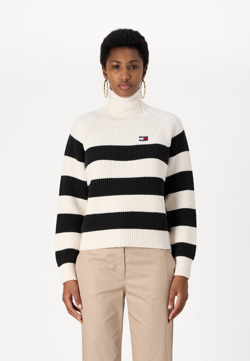 Tommy Jeans MOCK NECK BADGE  - Maglione - black
