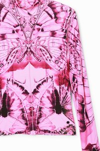 Desigual Top s dlouhým rukávem - rosa desierto