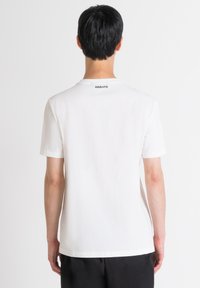 Antony Morato REGULAR FIT FLOCK PRINT - Majica kratkih rukava s printom - cream