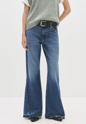 LOOSE BELL BOTTOM - Trapézfarmer - blue denim