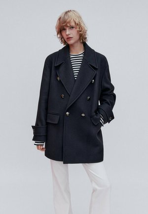 WITH METAL BUTTONS - Short coat - dark blue
