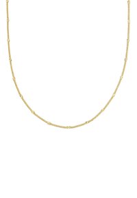 Kuldatud kettkaelakee keeratud linkidega ja väikeste tähtkujuliste aktsentidega, omades sileda tekstuuri ja ühtlast viimistlust.