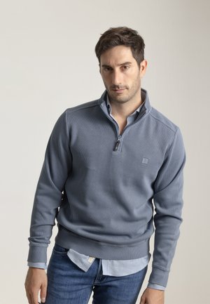 BÁSICA  CREMALLERA - Sudadera - azul claro