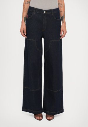 NAMRA - Wide Leg - dark-blue denim