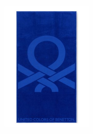 SOLID COLOUR WITH BURN OUT EFFECT LOGO AND SLOGAN - Complementos de playa - blue