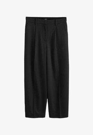 Next, PETITE FIT - BARREL LEG TAILORED TROUSERS . - Trousers - black