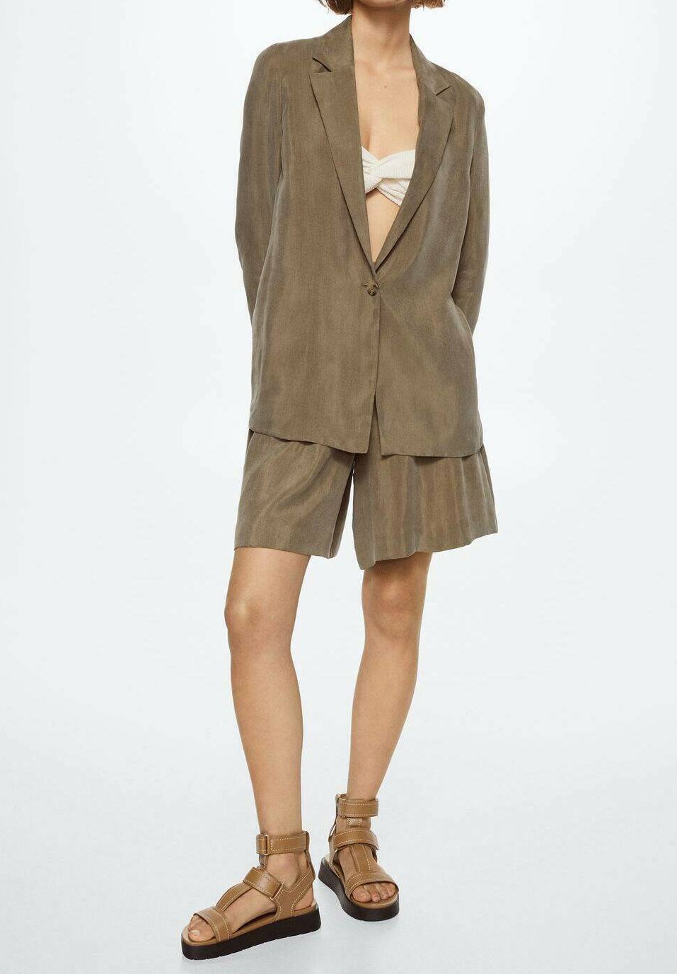 Mango DALIA - Blazer - kaki/khaki - Zalando.co.uk