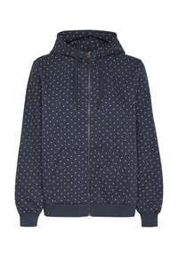 SAMMI - Bluză de molton cu fermoar - navy dot