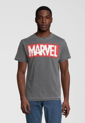 MARVEL PIXEL LOGO CHARCOAL - Print T-shirt - charcoal