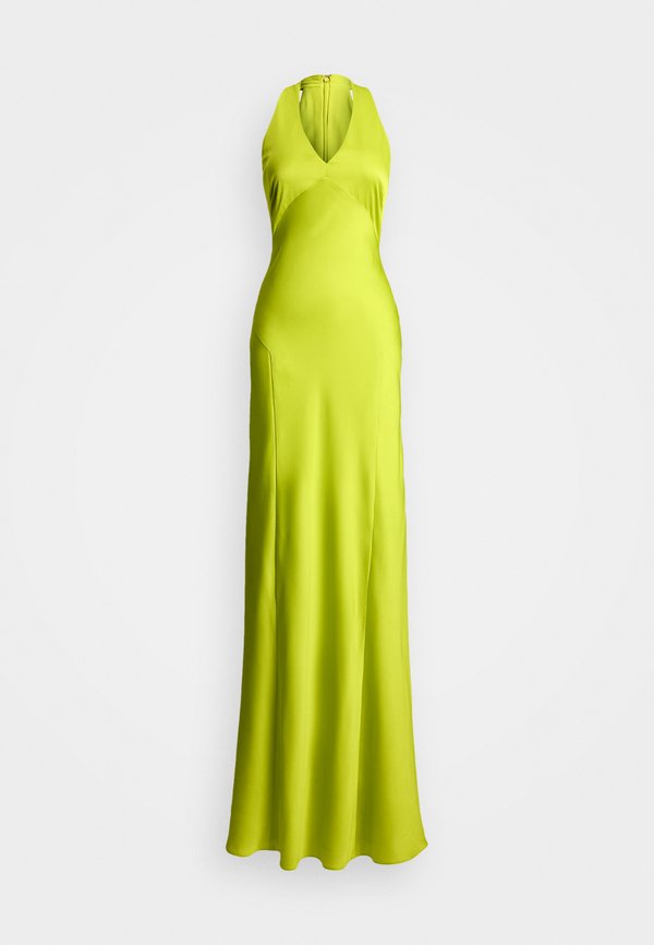 CAPEKA FEATHERWEIGHT CHARMEUSE HALTER GOWN - Occasion wear - lime chartreuse2