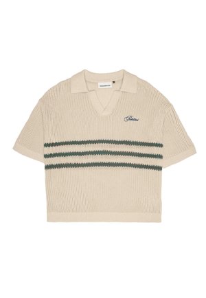 PROHIBITED RESORT KNITTED  - Polo shirt - cream green