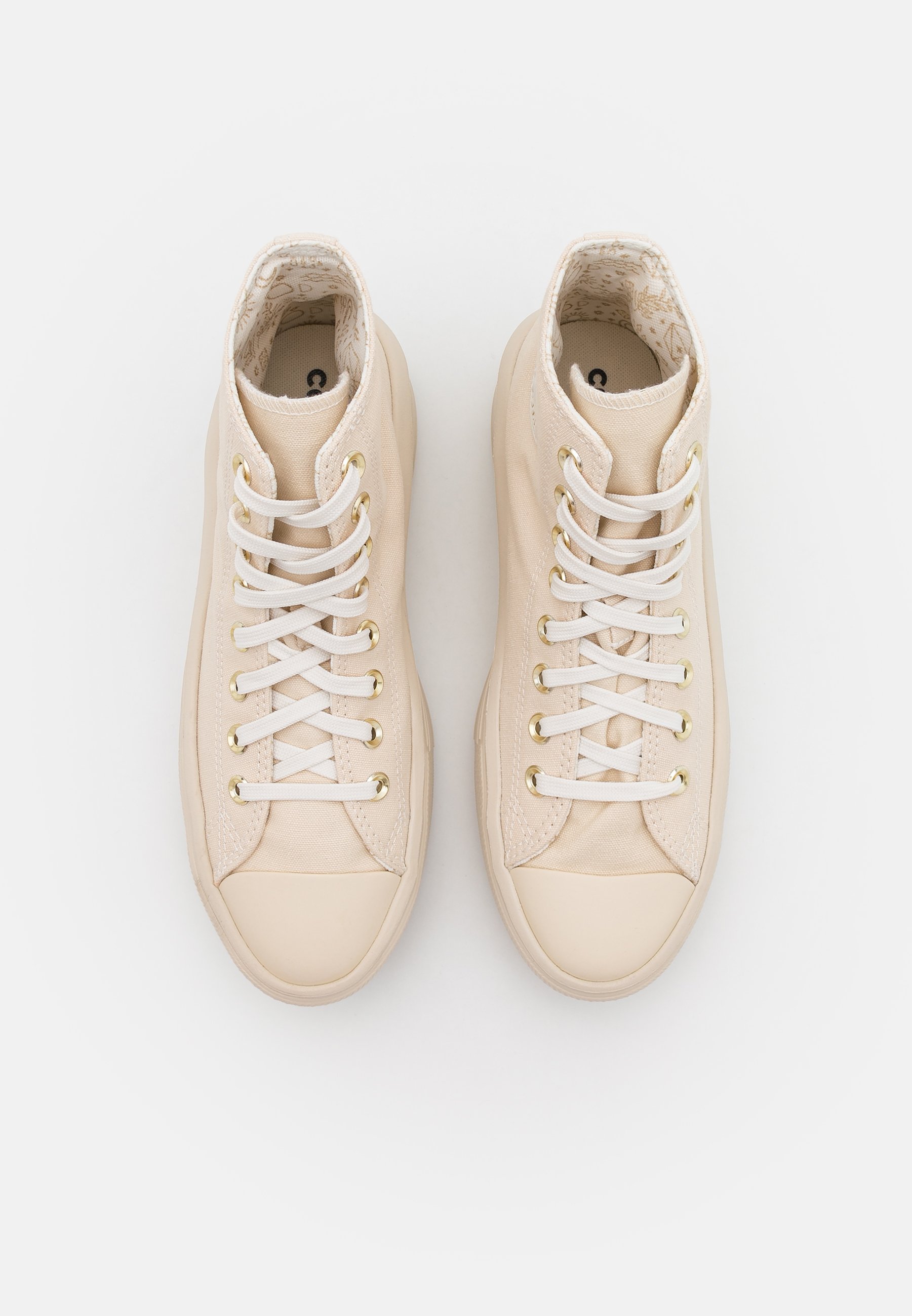 converse chuck taylor all star move high top beige