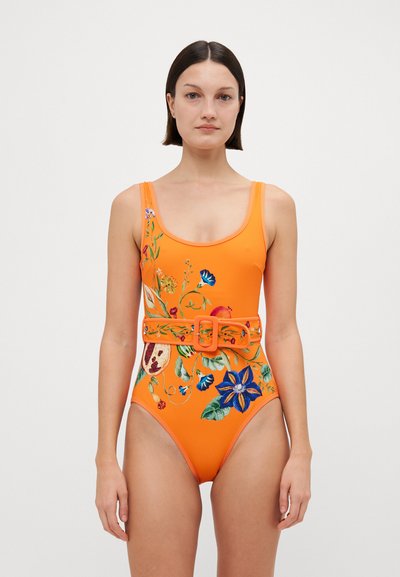 Alemais FLORES BELTED ONE PIECE - Badedragt - tangerine