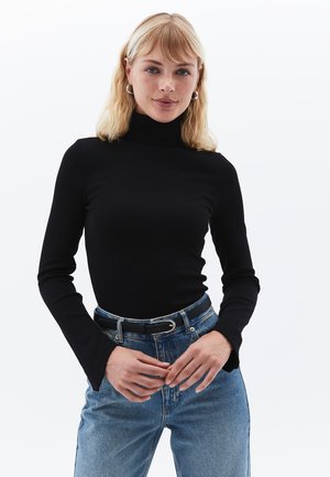 OXXO TURTLE NECK WITH LONG SLEEVES - Long sleeved top - black