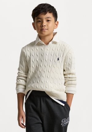 Polo Ralph Lauren CABLE-KNIT COTTON SWEATER - Svetr - nevis