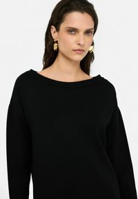 LIU JO KURZES - Abito in maglia - black