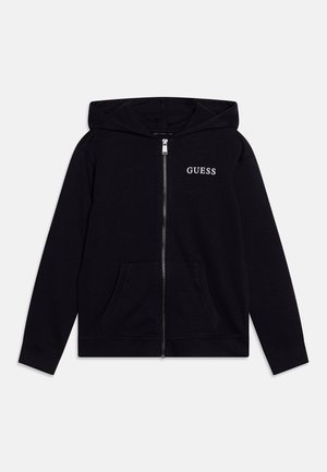 Guess CORE JUNIOR BOY ZIP UP HOODED ACTIVE - Športna jopa s kapuco na zadrgo - smart blue
