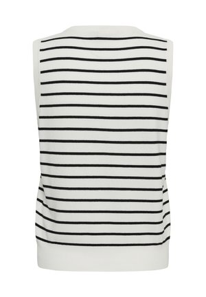 Kaffe, KALIZZA STRIPED SLIPOVER - Débardeur - chalk   black stripe