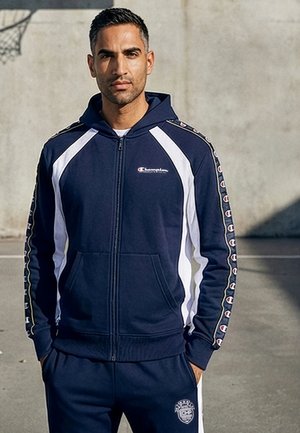 Champion SPORT HERITAGE FULL ZIP HOODIE - Sweatjacke - dark blue