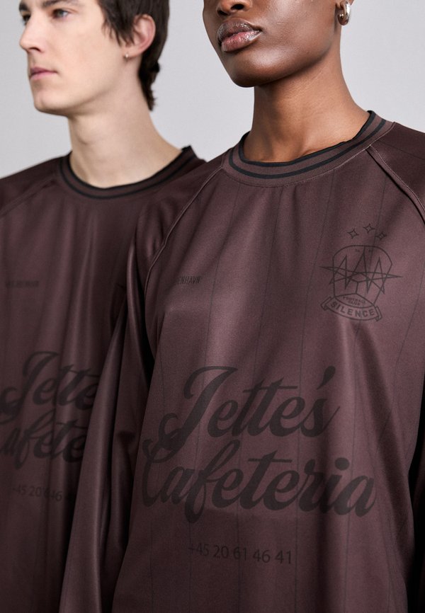 LOGO FOOTBALL TEE UNISEX - Long sleeved top - burgundy3