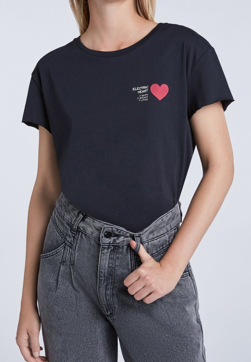 SET T-shirt imprimé - black