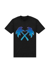 Henry Tiger FADE CROSS PALMS - T-shirts print - black