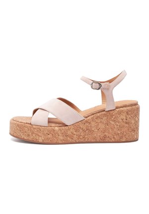 Woden, Sandalen met plateauzool -  powder