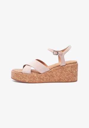 Woden, Sandalen met plateauzool - powder
