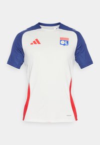 adidas Performance OLYMPIQUE LYON TRAINING JERSEY - Squadra - white tint/midnight indigo/bright red
