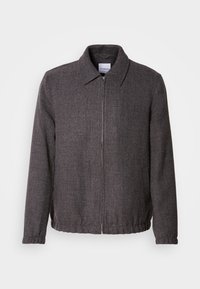 Lindbergh TEXTURED ZIP THROUGHT JACKET - Chaqueta fina - charcoal