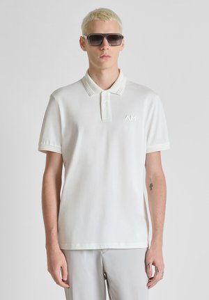 Antony Morato REGULAR FIT IN  COLLAR AND AM CUNEO 3D  LOGO PRINTN
 - Poloshirt - white