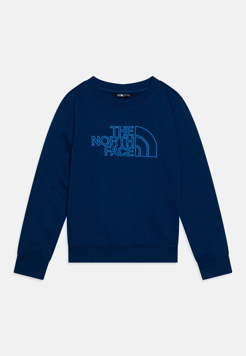 Μπλε φούτερ από φλις με στρογγυλή λαιμόκοψη, ριχτές μανσέτες και στρίφωμα. Διαθέτει κεντημένο λευκό και μπλε λογότυπο στο μπροστινό μέρος. Λείος υφασμάτινος ιστός.