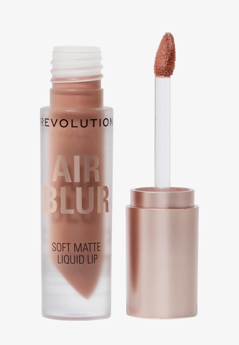 Lett matte flytende leppestiftprodukt i en klar tube med en rose-gull kork. Lite påføringsverktøy med en fløyelsmyk tekstur for jevn påføring.
