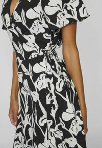 VILA VILOVIE WRAP DRESS - Vardagsklänning - black