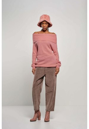 Nahtloser aus  mit Umschlagkragen
 - Strickpullover - blush pink