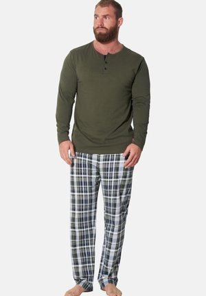 Jan Vanderstorm, JAN VANDERSTORM SCHLAFANZUG HELIMAR SET 2PACK - Pyjama set - oliv dunkelblau