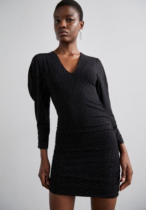 Iro NITTE - Džersio suknelė - full black/silver