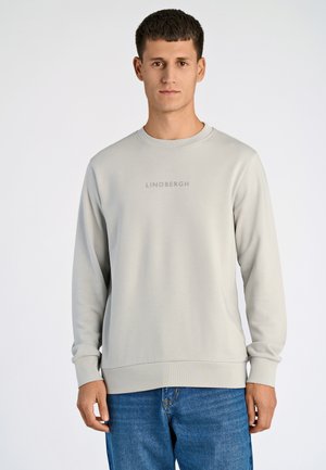 Lindbergh LOGO CHEST PRINT O-NECK - Sweater - soft grey