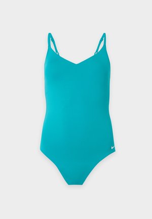 Nike Swim, ESSENTIAL V NECK ONE PIECE - Badeanzug - blue