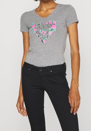 T-shirts print - mottled grey