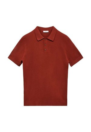 Bordo polo majica izrađena od teksturiranog materijala, s klasičnom kragnom, plavom s tri dugmeta i kratkim rukavima.
