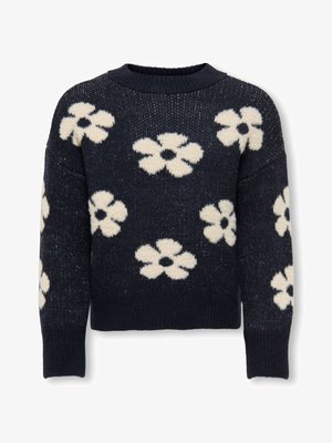 ONLY MINI, KMGNAJA FLOWER PULLOVER - Striktrøje - night sky