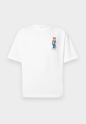 DRESSED FOX TEE - Trükipildiga T-särk - white